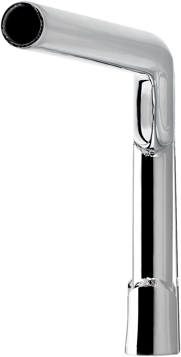 Chrome BILTWELL Tyson 8-inch handlebar with curved design, featuring the brand's signature style for motorcycle handlebars.
