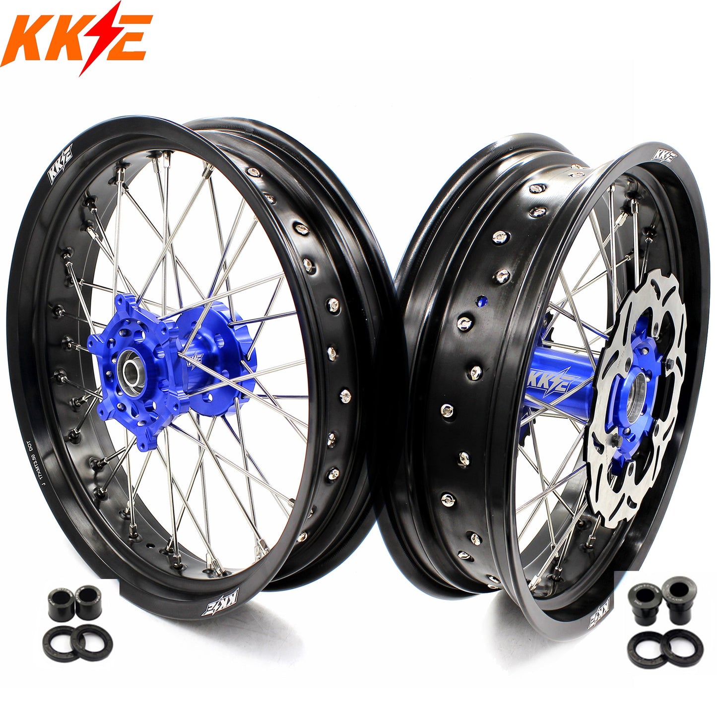 KKE 17 Inch CUSH Drive on Road Supermoto Wheels Rims For SUZUKI DRZ400SM 2005-2024 - Howling Moto