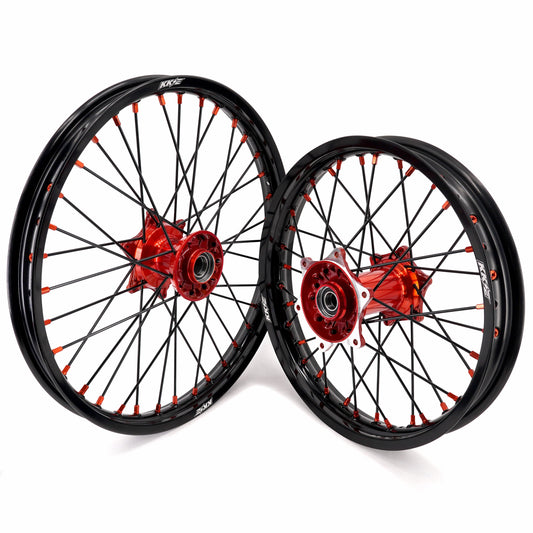 KKE 21" 18" Cast Enduro Wheels For KTM EXC EXC-F EXC-E 2003-2024 Black Spokes - Howling Moto
