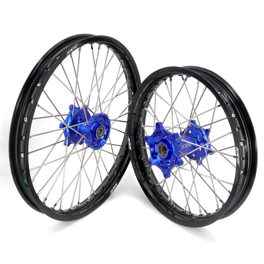 KKE 21 & 18 Enduro Wheels for YAMAHA WR250F 2001-2016 WR450F 2003-2015 Blue&Black 250mm Disc - Howling Moto