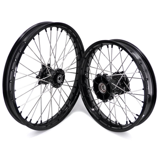 KKE 1.85*21 & 2.5*18 Tubed Spoke Wheels Rims Fit KOVE 450 Rally/MX450 2022-2025/ 450 Enduro Re 2023-2025 Black Nipples