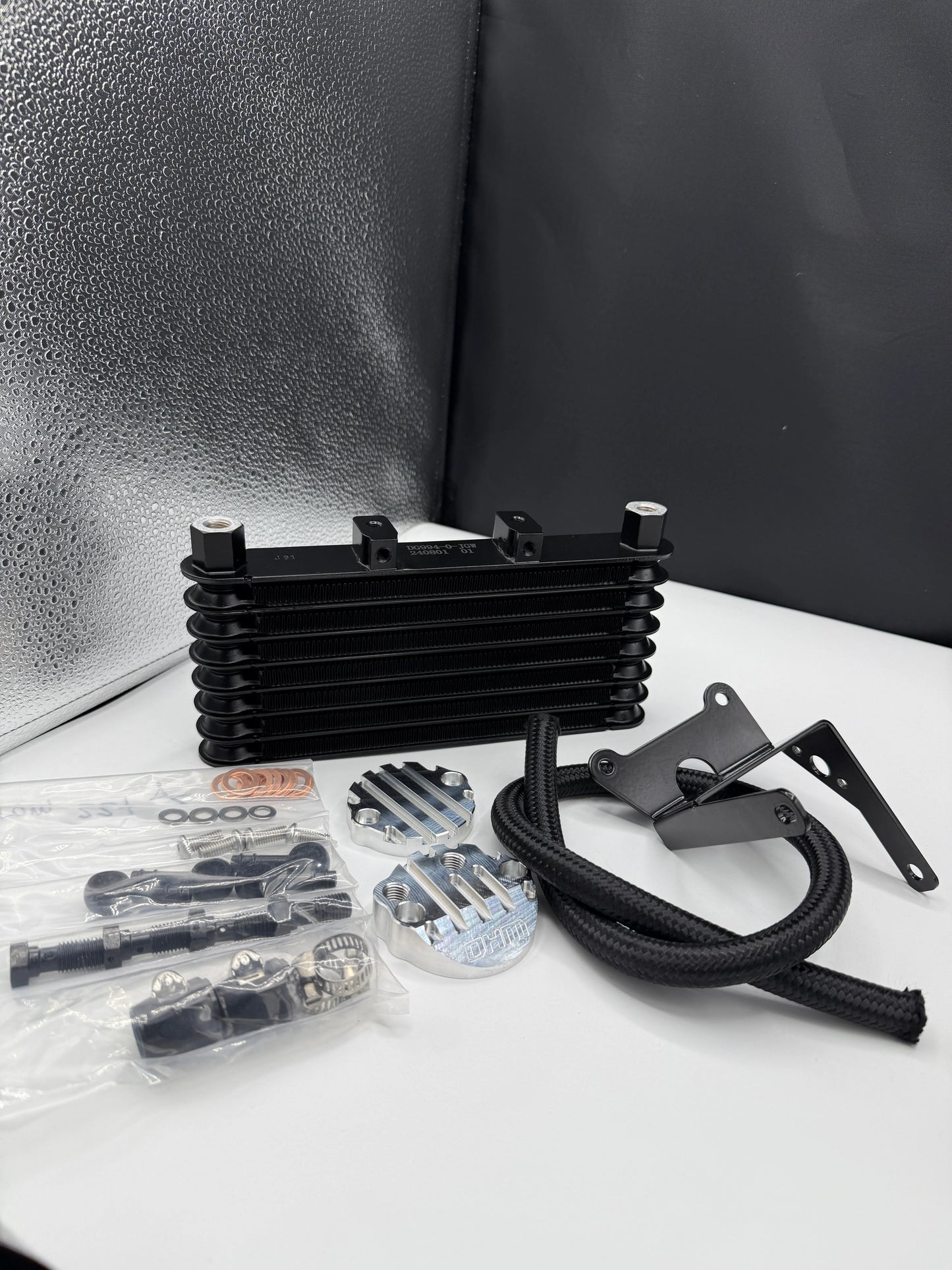 Drow Sports x DHM Juggernaut 7-Row Oil Cooler Kit for the 2022+ Honda Grom/Monkey - Howling Moto