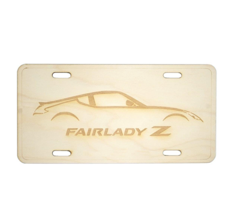 ZSPEC Nissan 370z Z34 Silhouette License Plate, Birch, Ornamental - Howling Moto