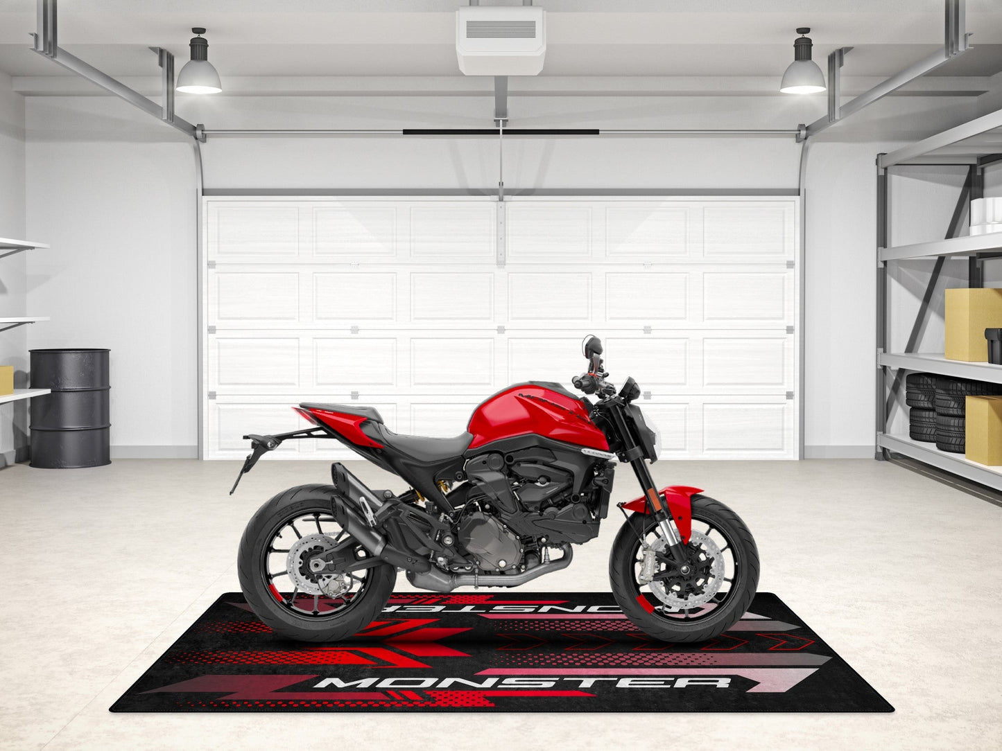 Designed Pit Mat for Ducati Monster Motorcycle - MM7176 - Howling Moto