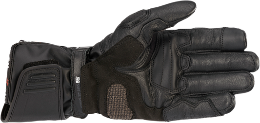Bill's Exhausts ALPINESTARS SP-8 HDRY® motorcycle gloves in black, small size, showing the textured leather and protective features.