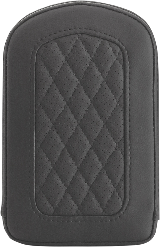 SADDLEMEN Sissy Bar Pad - Lattice Stitched - Black 0411SM - Howling Moto