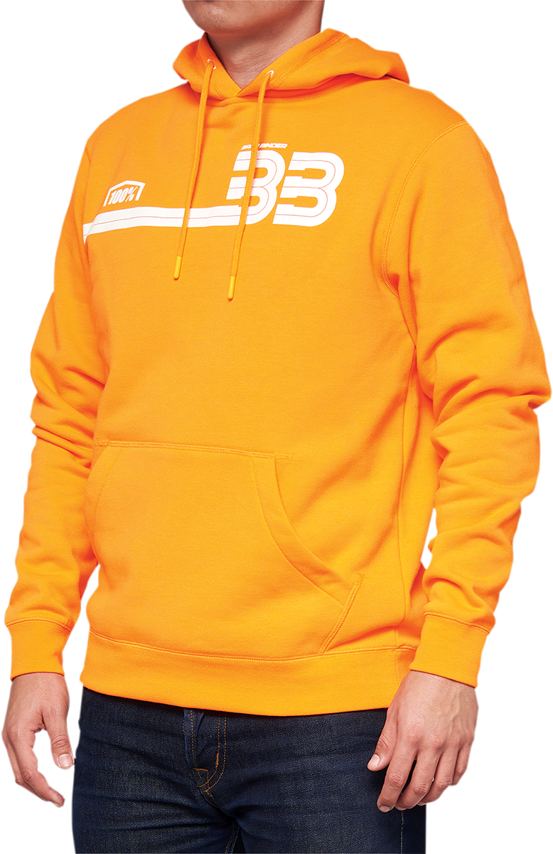 100% BB33 Pullover Kangaroo Pocket Hoodie - Orange - Medium BB-36045-476-11 - Howling Moto