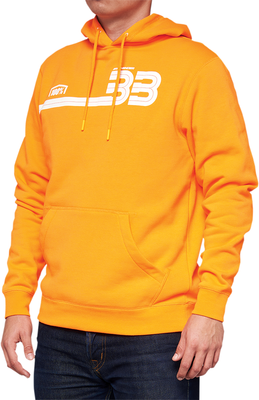 100% BB33 Pullover Kangaroo Pocket Hoodie - Orange - Medium BB-36045-476-11 - Howling Moto