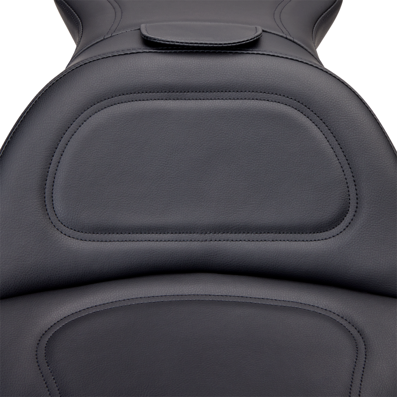 SADDLEMEN Seat - Explorer - With Backrest - Stitched - Black - FL/FX '06-'17 806-12-030 - Howling Moto
