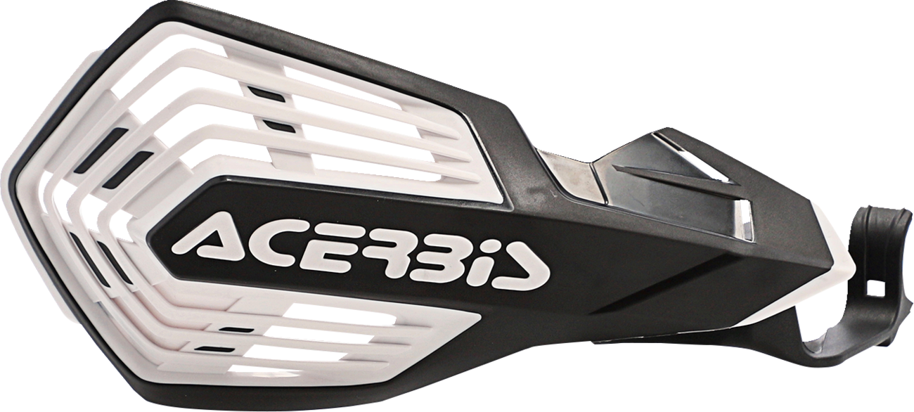 Acerbis K-Future black and white motorcycle handguards with body protection, designed for off-road riding.