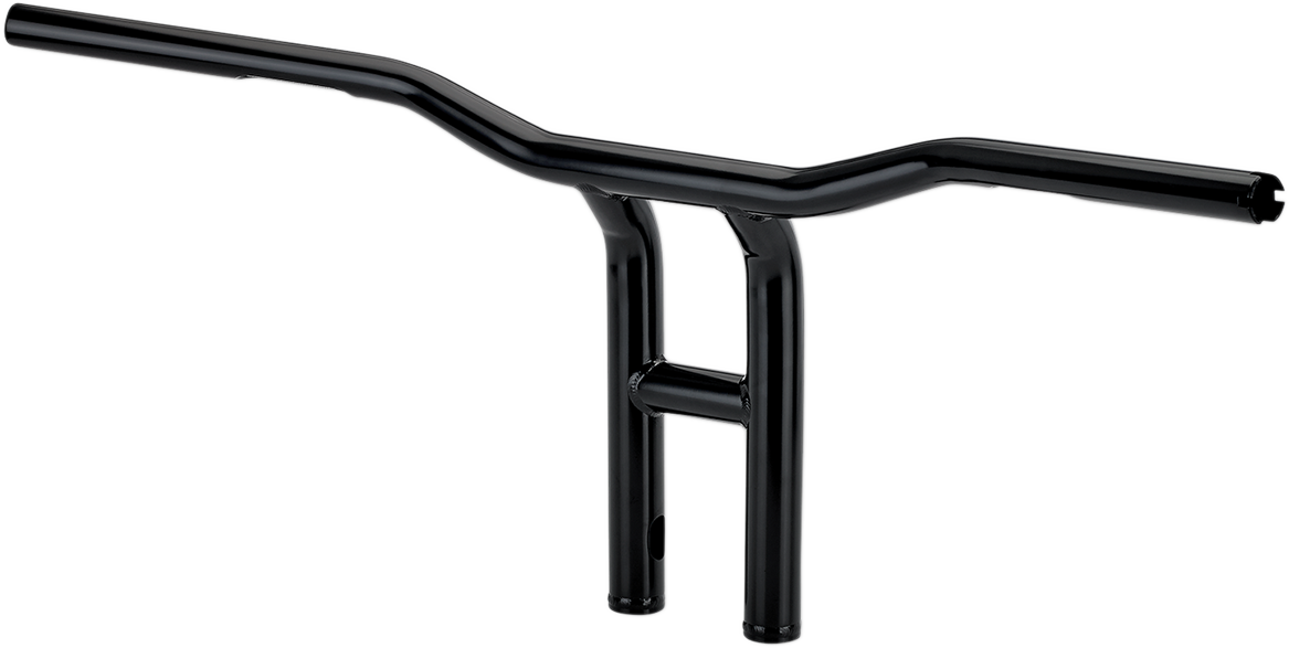 Black BILTWELL Tyson XL pullback handlebar for motorcycles, 12-inch width, with ergonomic design and durable construction.