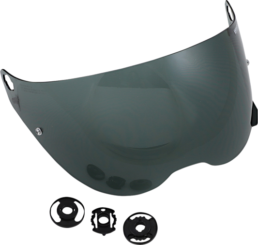 Dark smoke Pinlock-ready shield for ICON Variant Pro™ helmets, featuring clear visibility and durable construction.