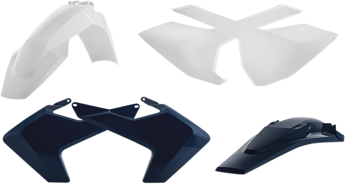 Acerbis standard replacement body kit for OEM '16 motorcycle, showing the full assembled body parts in a natural pose.