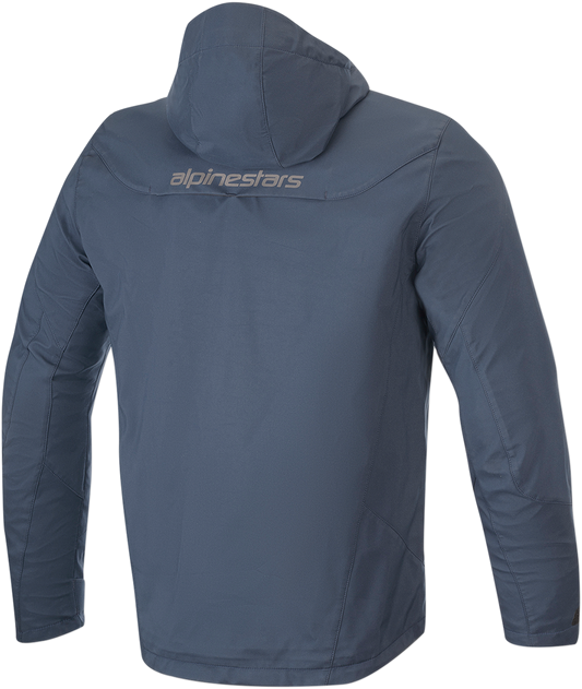 Navy ALPINESTARS Domino Tech Jacket in 4XL with front zipper, multiple pockets, and branded logo details.