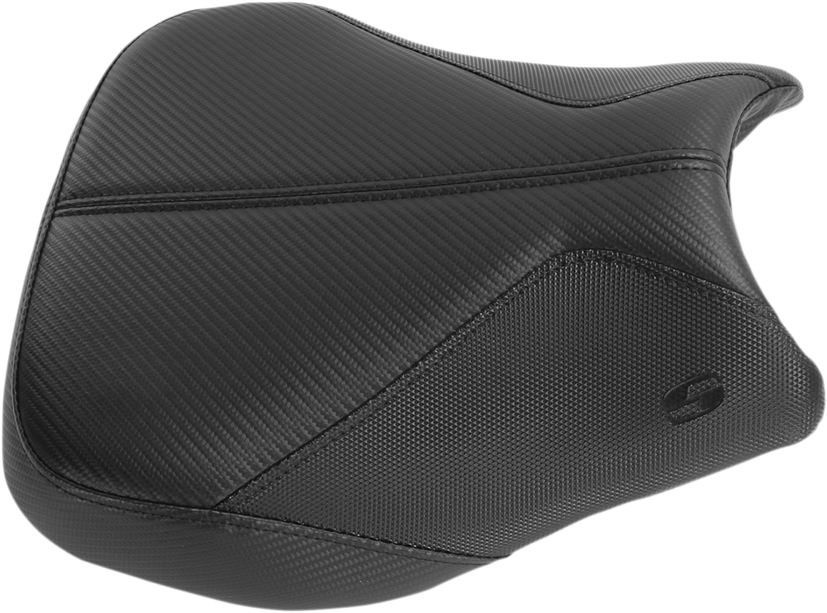 Bill's Exhausts GP-V1 standard motorcycle seat for CBR1000RR 2004-2007, showing sleek black design and cushioning.