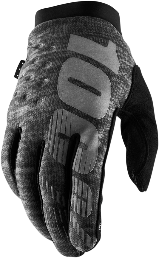 100% Brisker Gloves - Heather Gray - Small 10003-00020 - Howling Moto