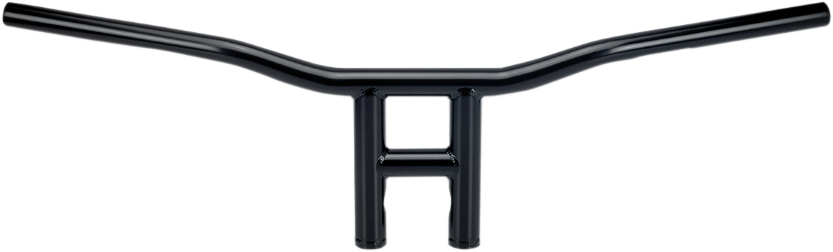 BILTWELL Tyson XL 8-inch black handlebar for motorcycles, featuring sturdy metal construction and ergonomic design.