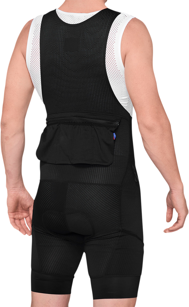 Bill's Exhausts 100% Revenant Bib Liner Shorts in black, XL size, showcasing their durable, lightweight design for riding comfort.
