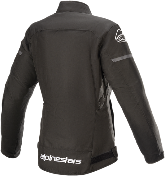 Black Alpinestars Stella T-SPS motorcycle jacket in 2XL, featuring protective armor and sleek design for riding comfort.