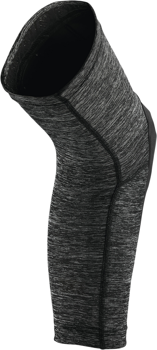 Gray and black 100% Teratec Knee Guards in medium size by Bill's Exhausts, designed for knee protection and support.
