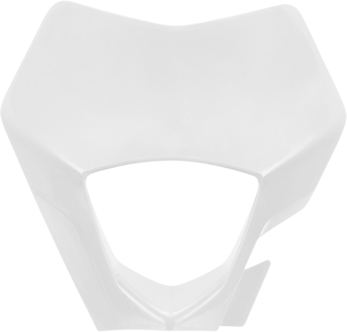 White ACERBIS headlight mask for Gas Gas motorcycle, designed as a protective body part with a sleek finish.