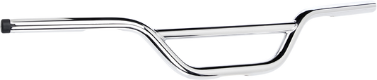 Chrome BILTWELL Moto Handlebar TBW for motorcycles, featuring a sleek, curved design and sturdy construction.