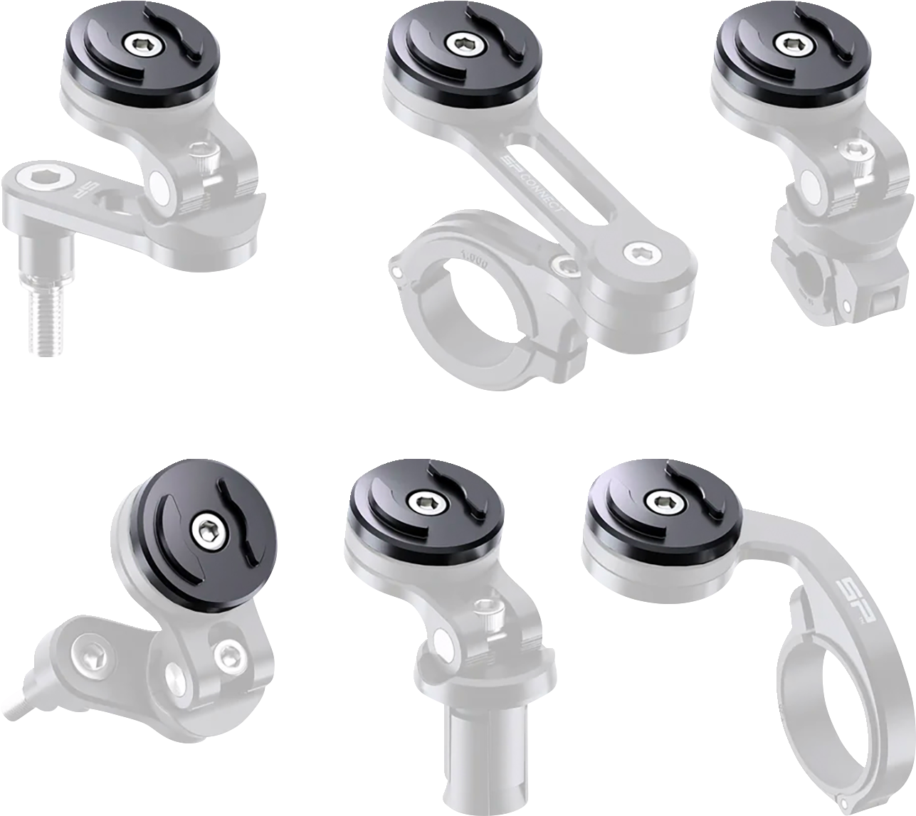 SP CONNECT Replacement Head SPC+ for Moto Pro phone mount, shown in the image with secure connection components.