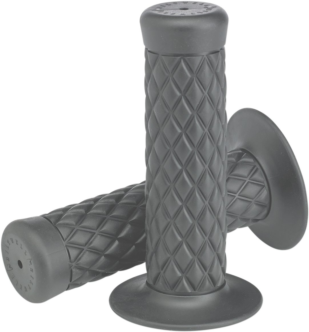 Gray BILTWELL Thruster 1-inch motorcycle grips with textured rubber for comfortable handling and secure grip.