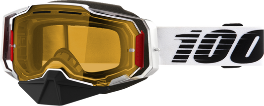 100% Armega Snow Goggles - Lightsaber - Yellow 50007-00002 - Howling Moto