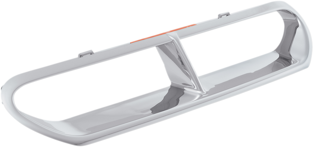 Chrome SHOW CHROME Vent Fairing Trim for engine, designed by Bill's Exhausts, featuring polished chrome finish and detailed craftsmanship.