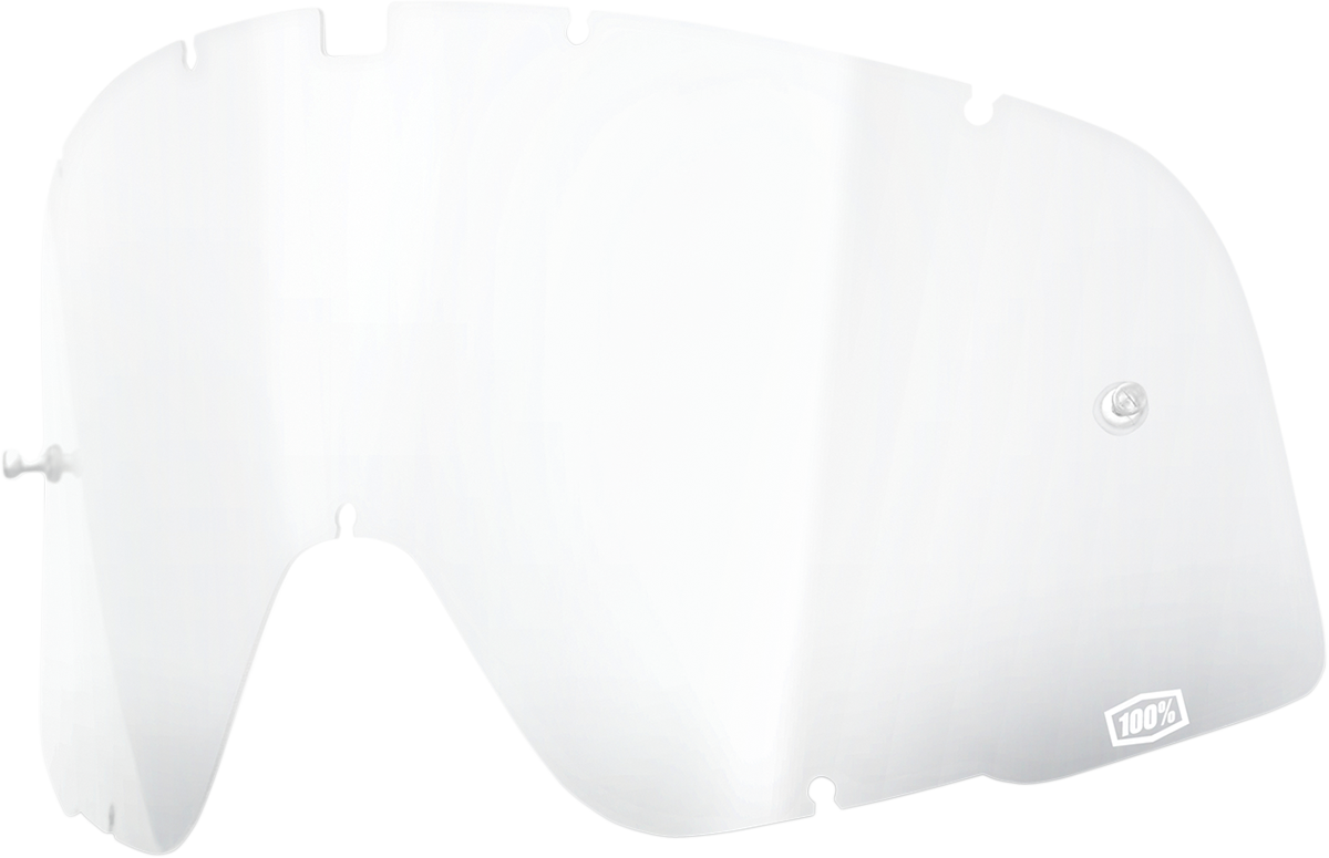 Clear Barstow lens by Bill's Exhausts, showing a transparent lens with precise edges and branding details.
