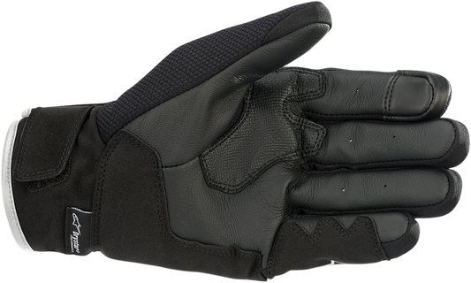 Alpinestars S-MAX Drystar gloves in black and white, size 3XL, showing textured leather and protective knuckles.