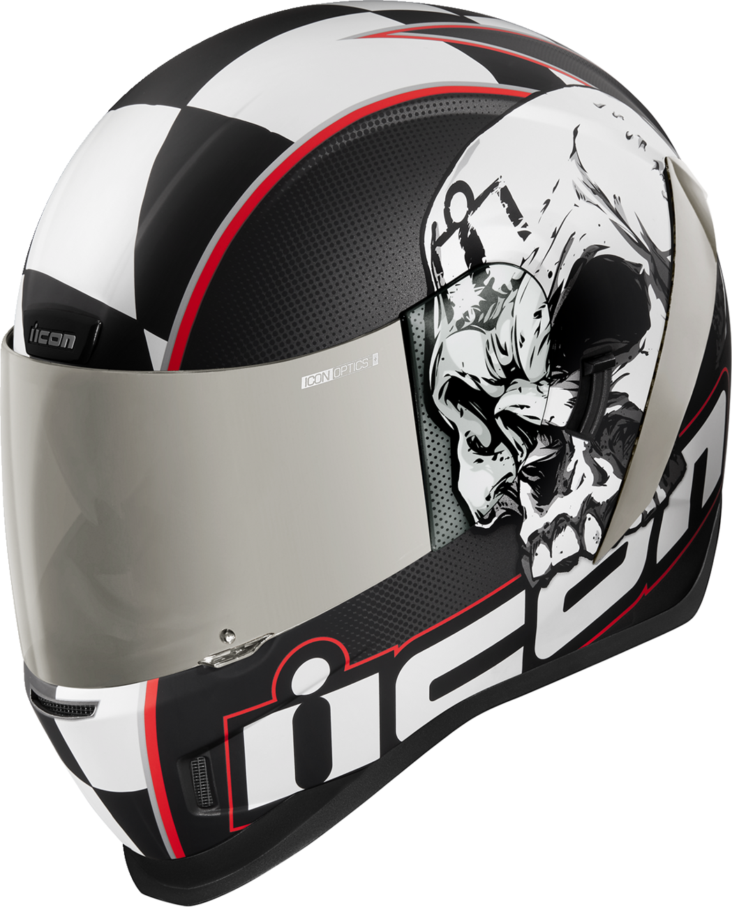 Black ICON Airform™ Helmet Death or Glory model in large size, featuring sleek design and branding details.