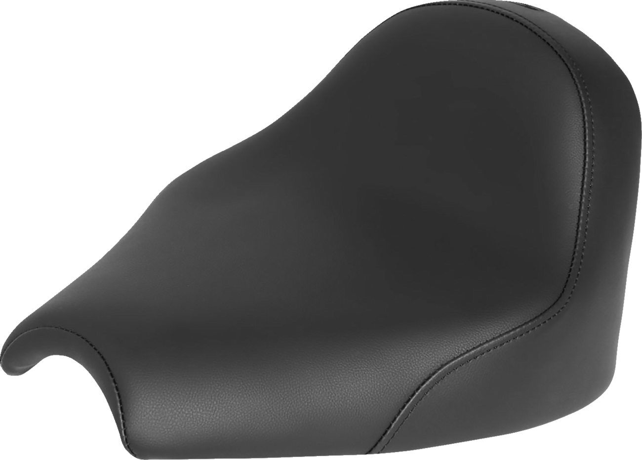 Black SADDLEMEN Renegade Solo motorcycle seat by Bill's Exhausts, smooth finish and ergonomic design for comfortable riding.