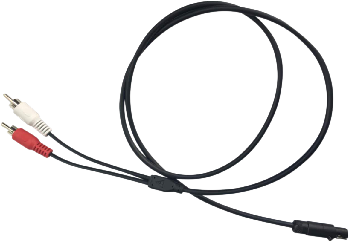 Bill's Exhausts NAVATLAS RCA-to-Intercom Audio Cable RTA3 connected to engine components with black and red cables.