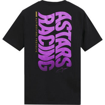 Black ALPINESTARS Swerve CSF T-Shirt in medium size, featuring the brand logo on the front, casual fit, and soft cotton fabric.