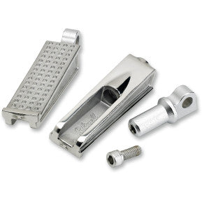 Polished BILTWELL Sanderson Footpegs for motorcycle, made from high-quality 7001-302-01 aluminum, designed for durability and style.