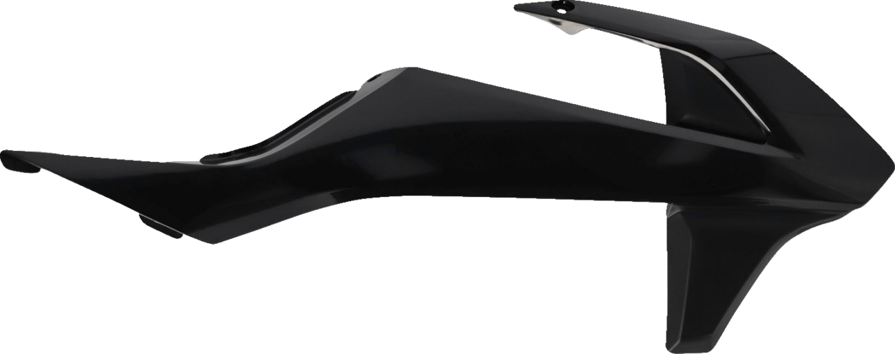 Acerbis black radiator shrouds for motorcycle body protection, with sleek design and ventilation features, branded by Bill's Exhausts.