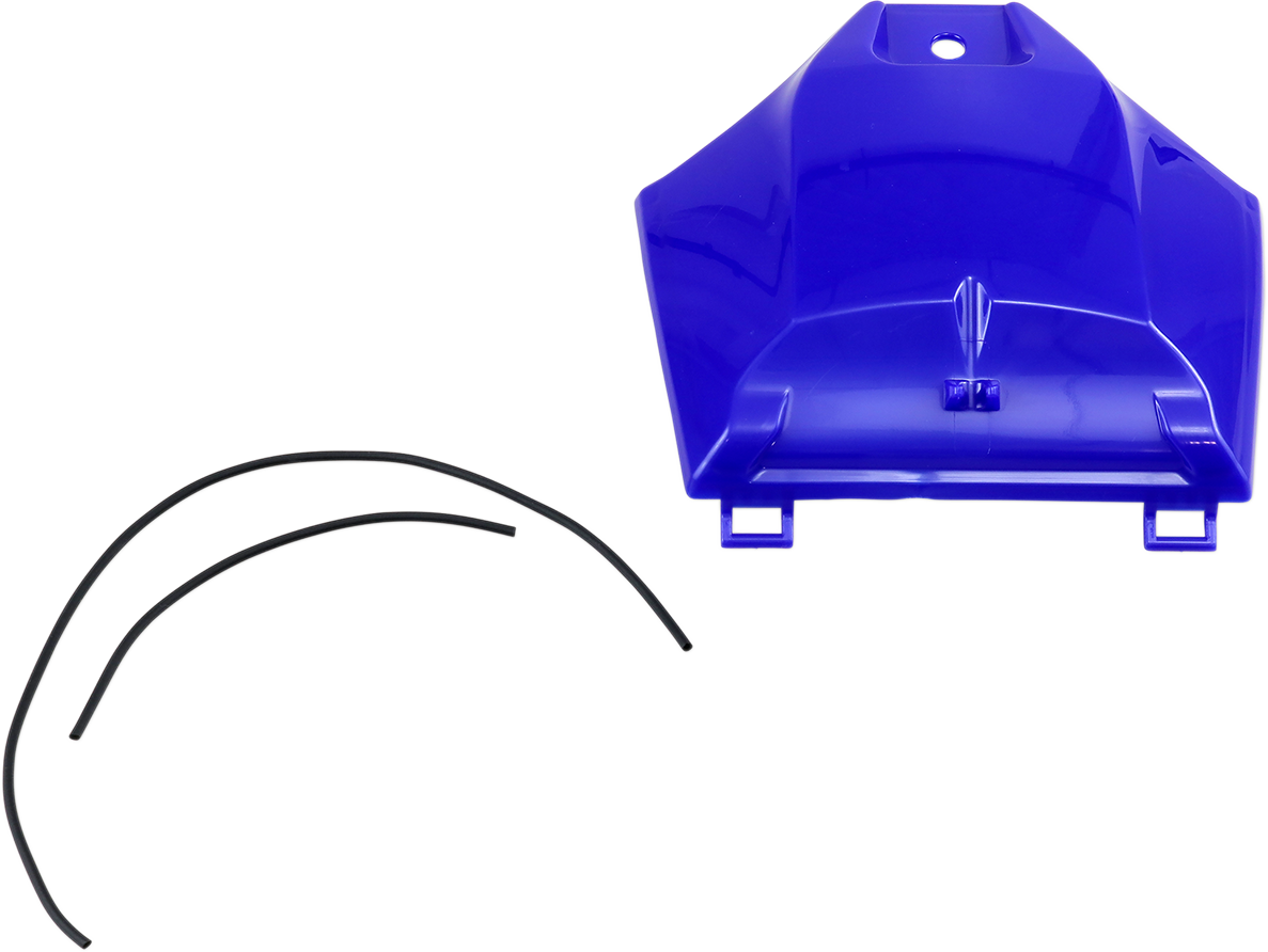 Blue Acerbis tank cover for motorcycle body, designed for durability and a sleek look, featuring the brand's distinctive style.