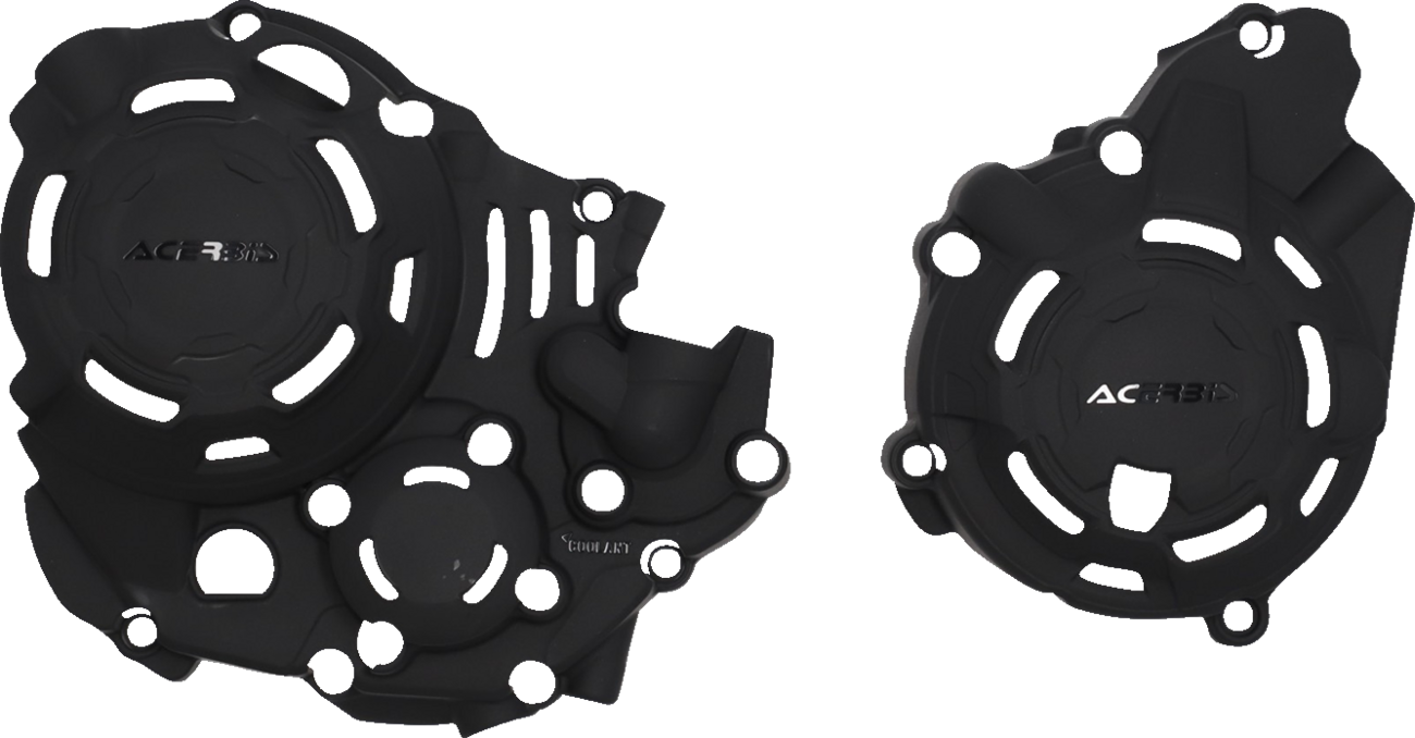 A black ACERBIS X-Power Kit body for Honda CRF300L 2021-2023, displayed on a plain background.