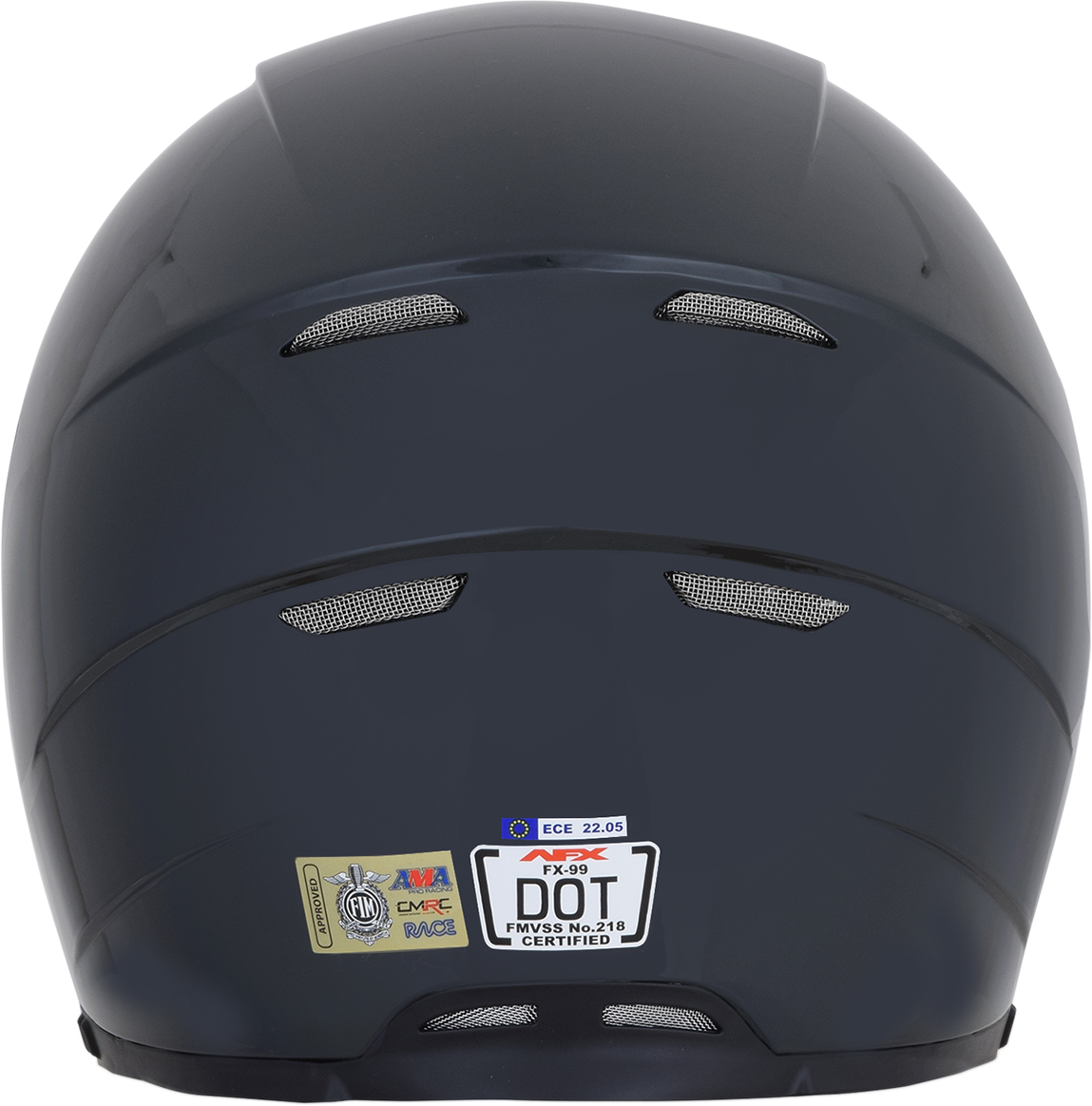 Bill's Exhausts AFX FX-99 magnetic helmet in XS size, black with ventilation vents and adjustable strap for motorcycle riding.
