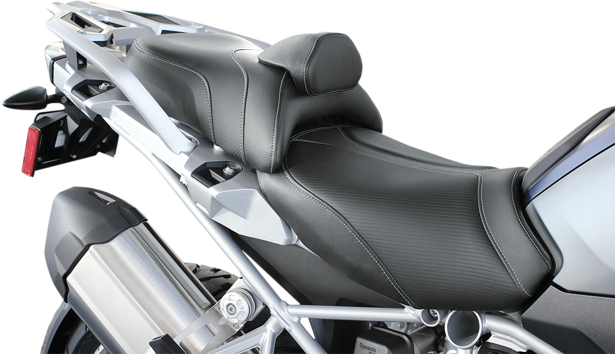 SADDLEMEN Adventure Tour Seat with lumbar backrest in black for BMW R1200GS 2013-2019, designed for comfort and durability