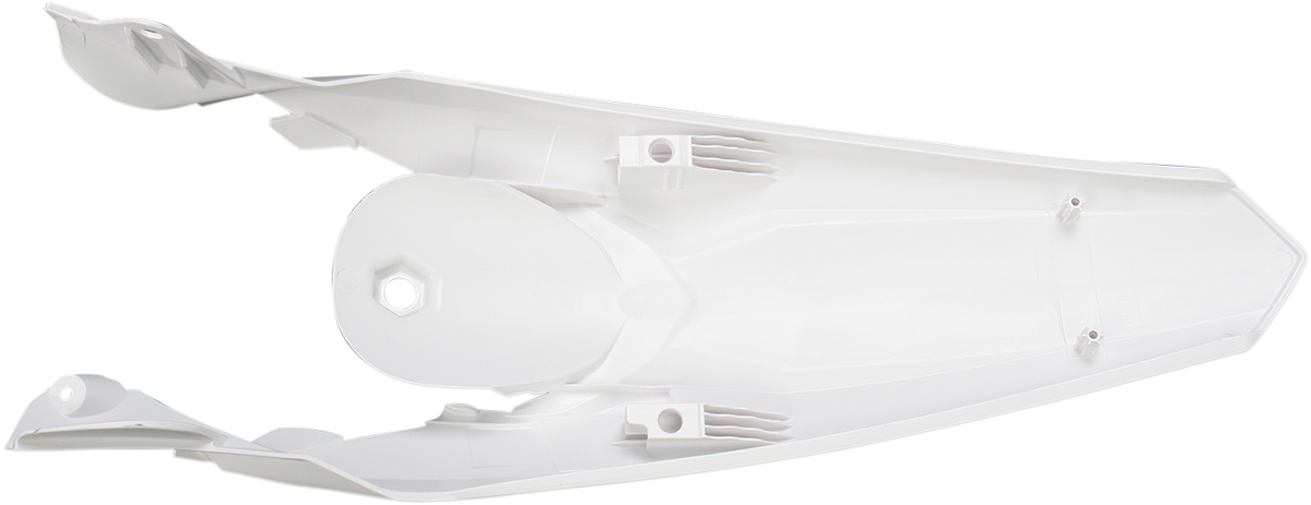 Acerbis white rear fender for motorcycle, body part from Bill's Exhausts, showing the sleek, durable plastic design.