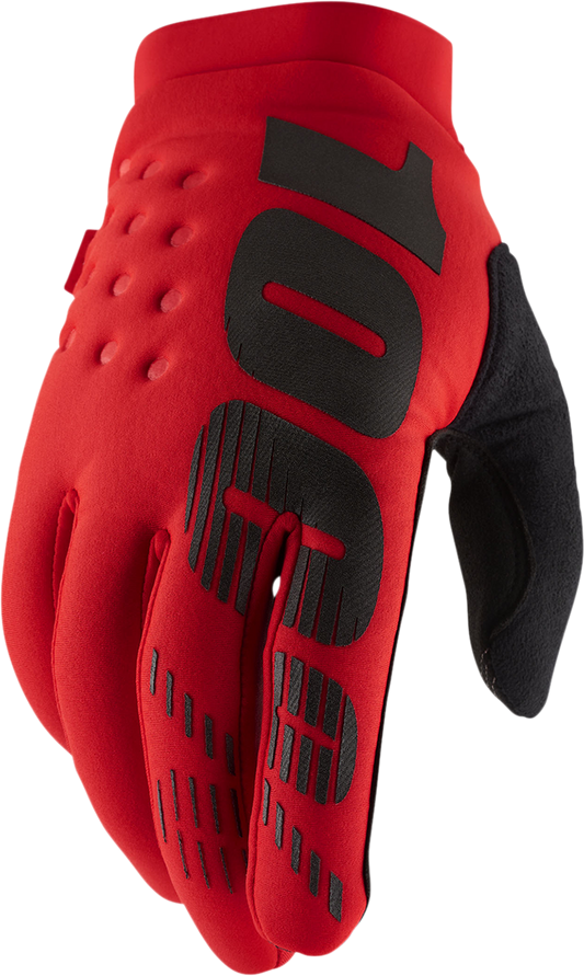 100% Brisker Gloves - Red - XL 10003-00033 - Howling Moto