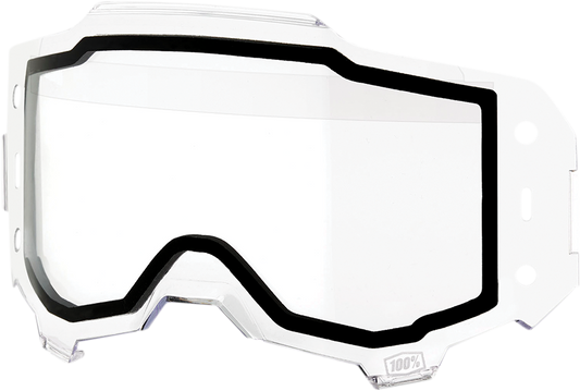 100% Armega Forecast Dual Lens - Clear 59064-00001 - Howling Moto