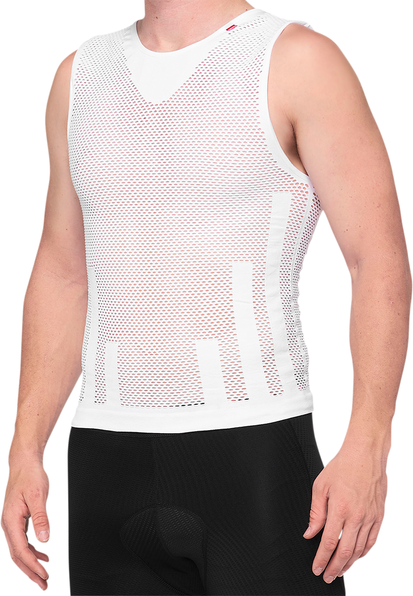100% Zephyr Tank Jersey - White - Small/Medium 35502-000-17 - Howling Moto