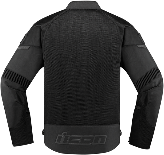 Bill's Exhausts ICON Contra2â„¢ Stealth 3XL jacket, black and gray with sleek design, featuring zipper closures and logo details.
