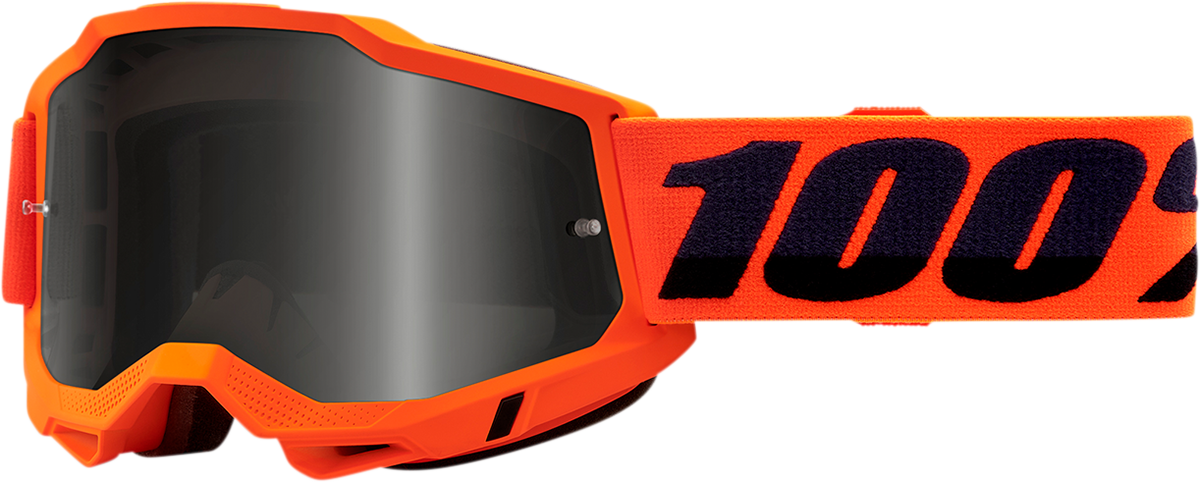 100% Accuri 2 Sand Goggles - Neon Orange - Smoke 50020-00004 - Howling Moto