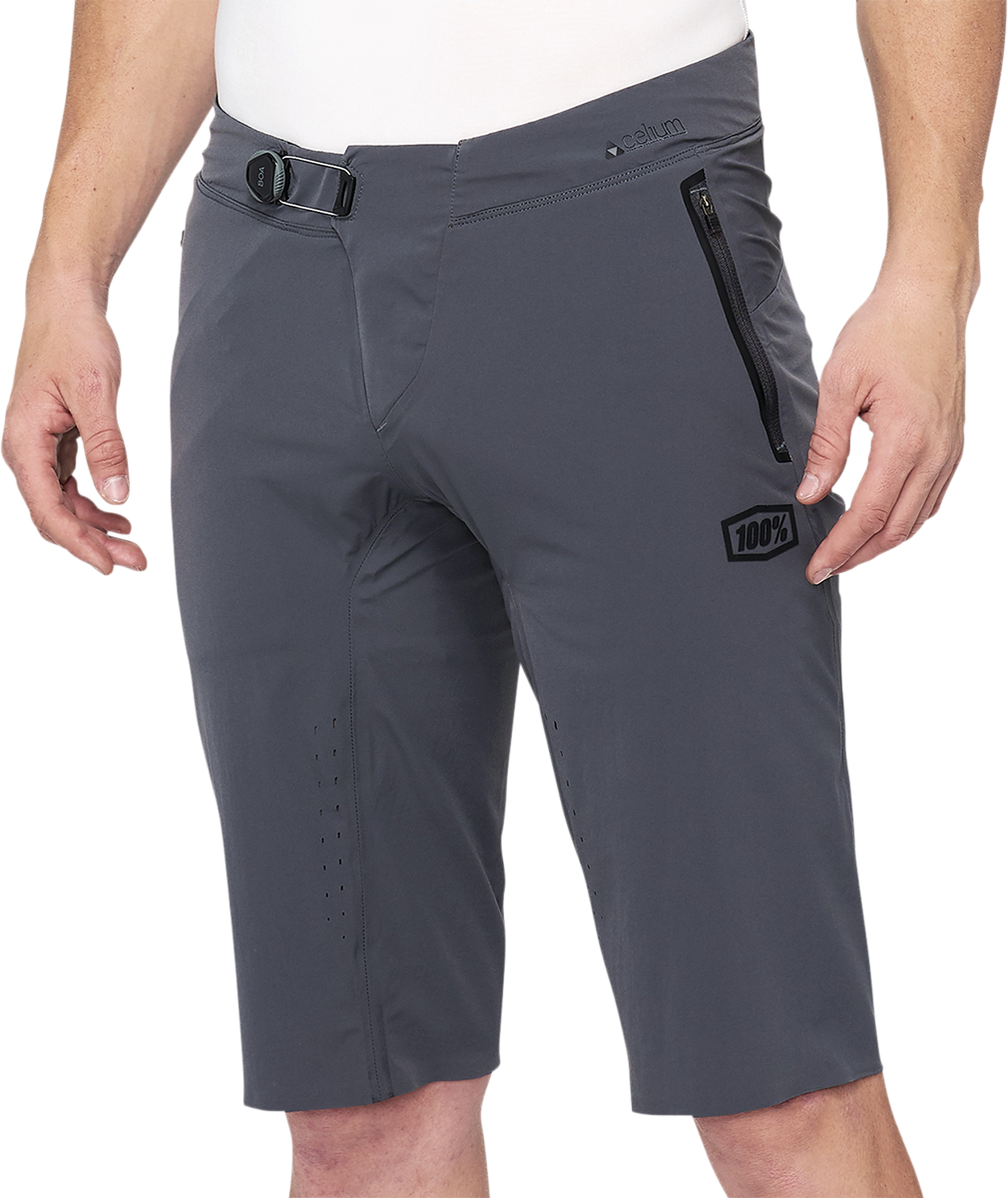 100% Celium Shorts - Charcoal - US 32 40012-00009 - Howling Moto