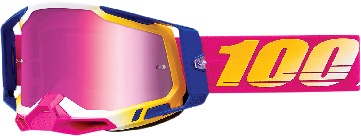 100% Racecraft 2 Goggles - Mission - Pink Mirror 50010-00012 - Howling Moto
